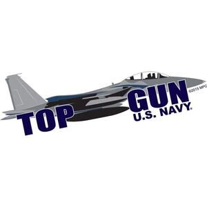 Mitchell Proffitt U.S. Navy Top Gun Decal – 8" x 3" – Jet Graphic – Made in USA